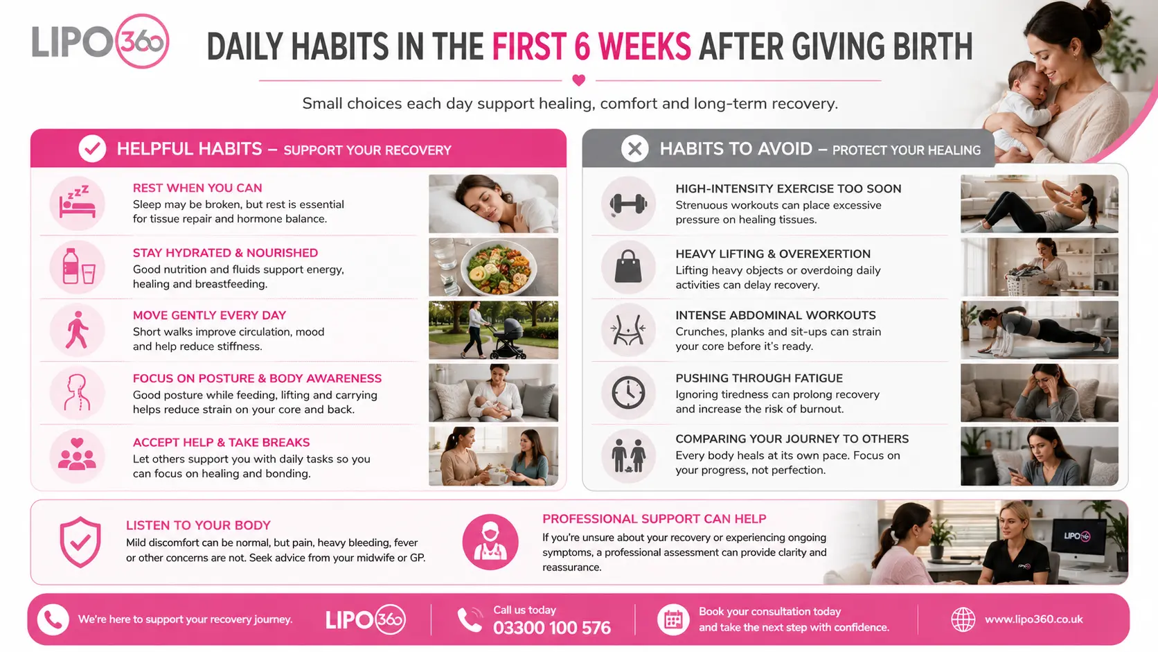 What to Do (and Avoid) in the First 6 Weeks After Giving Birth To Avoid Diastasis Recti 3 First 6 Weeks After Giving Birth To Avoid Diastasis Recti Bloxwich : Daily Habits in the First 6 Weeks After Giving Birth